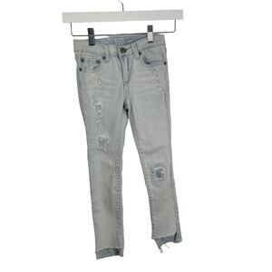 Adriano Goldschmied AG The Dana Step Hem Crop Light Wash Jeans Girls 7